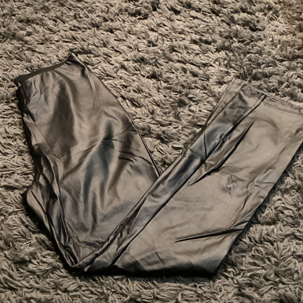 Wet Seal Shiny Black Leggings